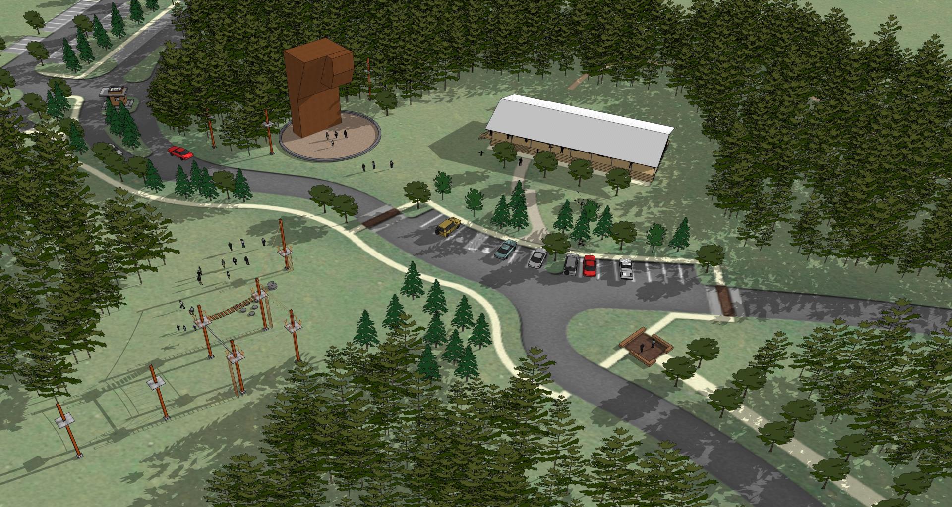 Rendering of the Proposed Climbing Wall