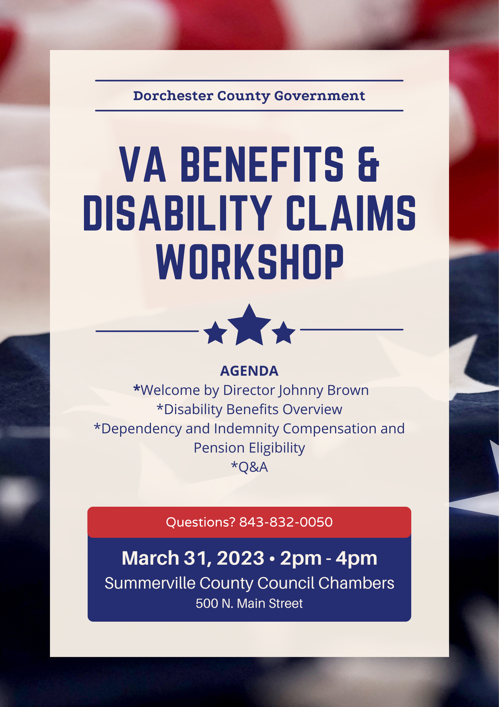 VA Benefits Workshop March 31